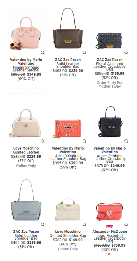 SAKS OFF 5TH 精选女包专场 含Love Moschino、Zac Posen、Alexander McQueen等