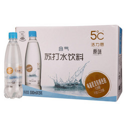 5°C活力恩 含气苏打水饮料PET 原味 500ml/瓶X15