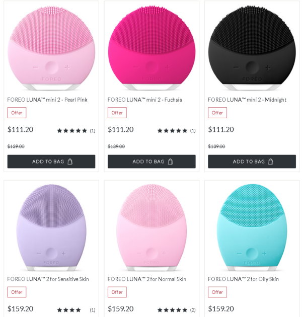 SkinStore FOREO 洁面仪专场