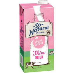 So Natural 澳伯顿 脱脂UHT牛奶1箱 1Lx12盒