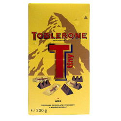 Toblerone瑞士三角牛奶巧克力含蜂蜜及巴旦木糖（单粒装）200g
