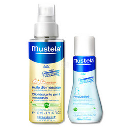 mustela 妙思乐 贝贝按摩油 110ml+Mustela 妙思乐 贝贝清新洁肤露 50ml