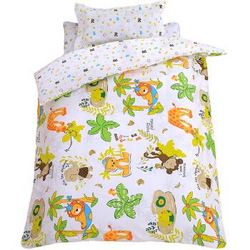 Elepbaby 象宝宝 床品四件套婴儿床上用品被套被芯枕套可拆洗被子枕头套件棉品（动物王国）