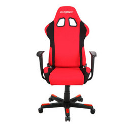 迪锐克斯（DXRACER）F01电脑椅子 可转办公椅 人体工学椅 电竞椅 红黑