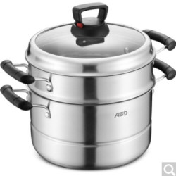 爱仕达 ASD 爱仕达 QV1526 可调压复底不锈钢蒸锅二层 26CM