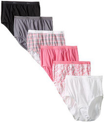 Hanes Women's Core Cotton Brief Panty-Assorted (Pack of 6)