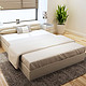择木宜居 板式高箱床+床垫组合 1.2m
