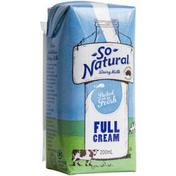  So Natural UHT 全脂牛奶 200ml*24盒  *3件