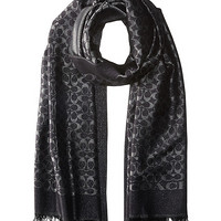 COACH 蔻驰 Signature C Metallic Stole 女士围巾