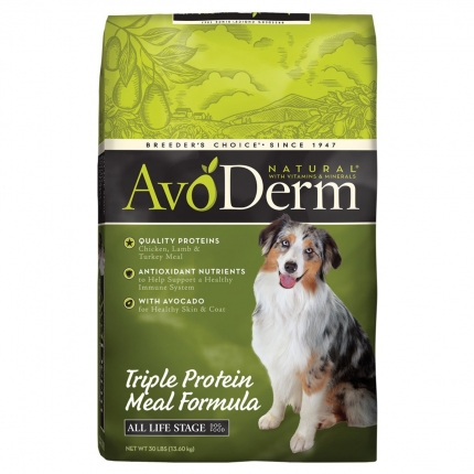 AVODerm 牛油果 三重美味配方全犬粮 30磅\/1