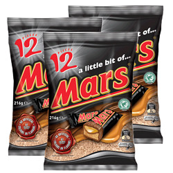 Mars 玛氏 焦糖夹心巧克力216g*3袋