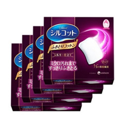 unicharm 尤妮佳 1/3省水化妆棉 32枚 4盒装 *6件