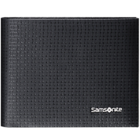 新秀丽(Samsonite) Alen时尚商务牛剖层革横式钱包47Q*09001黑色 *2件