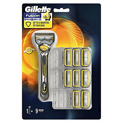 Gillette Fusion ProShield FlexBall Men's Razor Handle, Pack of 9 Blades