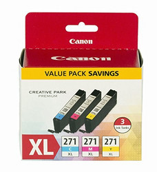 Canon CLI-271 XL 3 Pack Value Pack, Compatible to MG7720,MG6820,MG6821,MG6822,MG5720,MG5722,MG5721