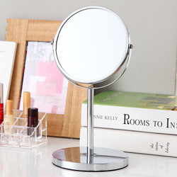 欧润哲 镜子 6寸双面可旋转化妆镜子高清放大细节台式镜子