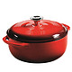 历史新低、中亚Prime会员：Lodge EC4D43 搪瓷铸铁荷兰煮锅 红色 4.5夸脱（4257ml）