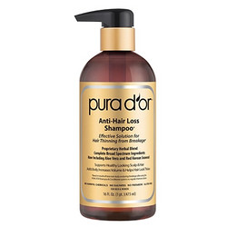 pura d'or Premium Organic Anti-Hair Loss 有机坚果油防掉发洗发露 473ml