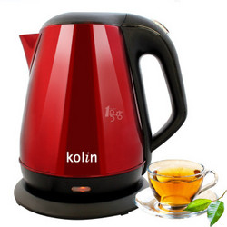 kolin歌林1.5升精彩不锈钢电水壶 KDP0003 红色