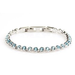 Swarovski 施华洛世奇 1179709 蓝色水晶网球手链 