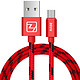 zoyu 安卓手机数据线 红色 1米
