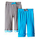 Yoga Sprout 美国熊宝宝男婴2件装纯棉长裤 90085灰色+蓝色 9-12个月 XL *2件