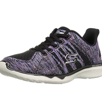 SKECHERS 斯凯奇 BURST 女士轻盈透气运动鞋 黑色/紫色 8 B(M) US