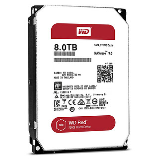 WD 西部数据 WD80EFZX 8TB NAS硬盘驱动器 