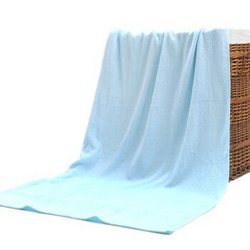 竹之锦  竹纤维浴巾 蓝色 360g/条 70×140cm