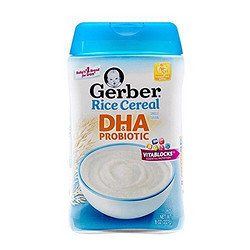 Gerber 嘉宝 DHA益生菌婴儿辅食大米米粉 一段 227g