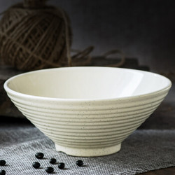 剑林 创意日韩欧式陶瓷器家用大汤碗7英寸米饭碗面碗沙拉碗 北欧印象 奶白