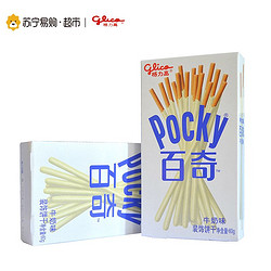 【苏宁易购超市】格力高glico 百奇牛奶味饼干棒 60g/盒休闲零食品