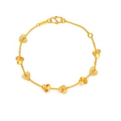 CHOW TAI FOOK 周大福 F159053 爱心黄金手链 3.2g 