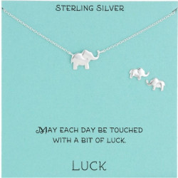 Amazon Collection Elephant LUCK 82976 小象套装（项链+耳钉）