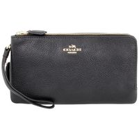COACH 蔻驰 Light Black 大号双拉链 女士钱包