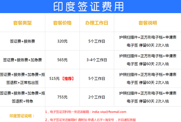 印度个人旅游电子签证