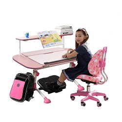 easy life 生活诚品 儿童桌椅套装 MC310+AU209+F041（粉色，送阅读架）