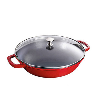 STAUB 珐琅铸铁中式炒锅 30cm