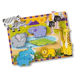 Melissa & Doug 美丽莎和豆豆 狩猎拼图 *3件