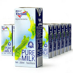 Theland 纽仕兰 新西兰纽仕兰3.5g蛋白质全脂纯牛奶250ml*24盒营养早餐奶