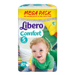 Libero 丽贝乐 comfort 婴儿纸尿裤 L80片 *2件