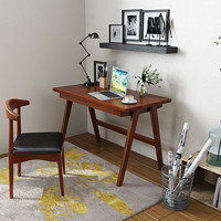 MINGJIAYOU 明佳友 H01# 北欧风格实木书桌 1.2m + 椅子
