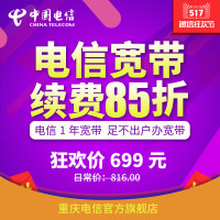 517电信日：重庆电信 100Mbps宽带 12个月