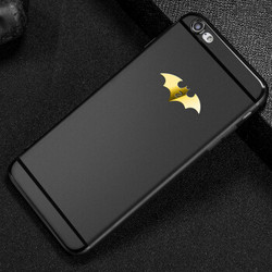 智壳 iphone6s/7手机壳防摔硅胶全包软壳 适用于苹果7/7P/6s/6splus 黑色磨砂金蝙蝠6P/6splus5.5英寸通用