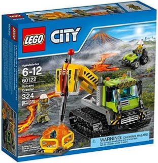 LEGO 乐高 City 城市系列 60122 火山探险履带式潜孔钻车