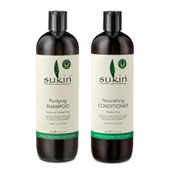 sukin 洗护套装 清爽净化洗发水500ml+护发素500ml