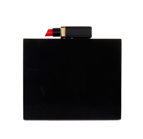 LULU GUINNESS Chloe Perspex Lipstick 女士箱型单肩包