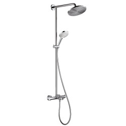 Hansgrohe 汉斯格雅 27215000 恒温三出水淋浴柱（240mm飞雨顶喷+飞雨120select 三速手持）