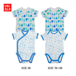 UNIQLO 优衣库  婴儿/新生儿 圆领连体装(纯棉短袖)(2件装)