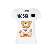 MOSCHINO 泰迪熊贴纸印花T恤 修身版 